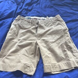 Ralph Lauren Tan Flat Front Shorts